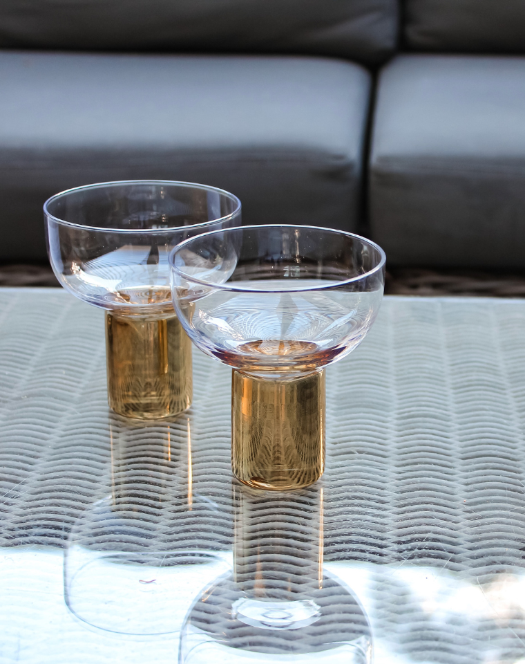 Heavy base Gold Cocktail Coupe Set Of 4 - Sophisticated Cocktail Co